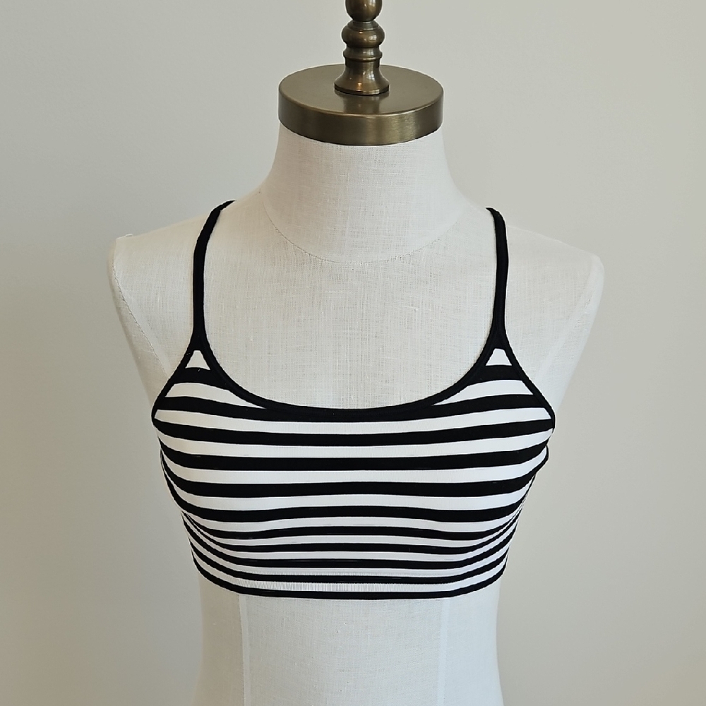 GAP Striped Black and White Bralette